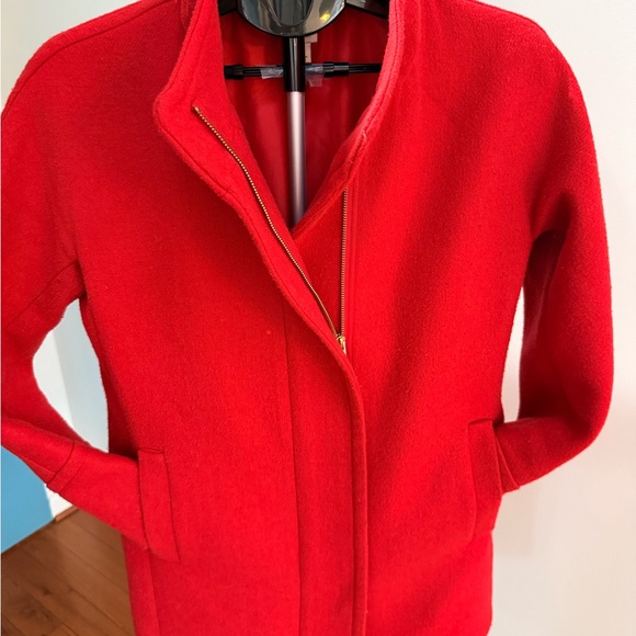 J. Crew Vibrant Red Pea Coat - Picture 5 of 9